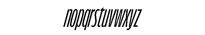 FLScienceSans CondensedRegularItalic Font LOWERCASE