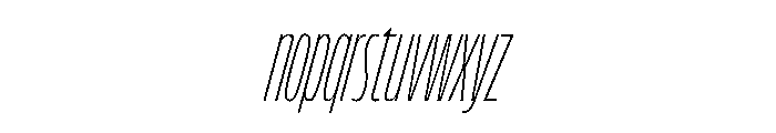 FLScienceSans CondensedThinItalic Font LOWERCASE