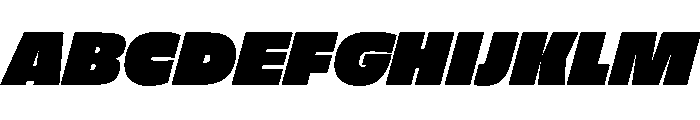 FLScienceSans DenseItalic Font UPPERCASE