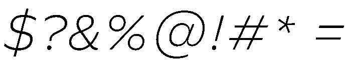 FLScienceSans FineItalic Font OTHER CHARS