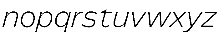 FLScienceSans FineItalic Font LOWERCASE