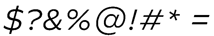 FLScienceSans LightItalic Font OTHER CHARS