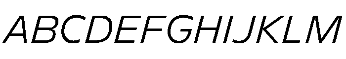 FLScienceSans LightItalic Font UPPERCASE