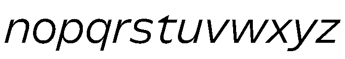 FLScienceSans LightItalic Font LOWERCASE