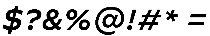 FLScienceSans MediumItalic Font OTHER CHARS