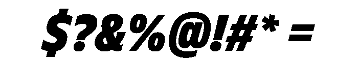 FLScienceSans NarrowBlackItalic Font OTHER CHARS