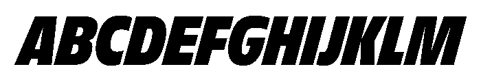 FLScienceSans NarrowBlackItalic Font UPPERCASE