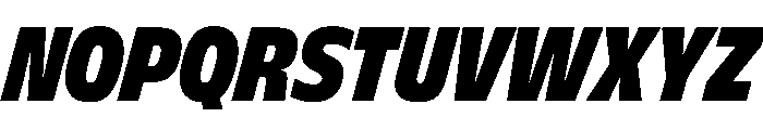 FLScienceSans NarrowBlackItalic Font UPPERCASE