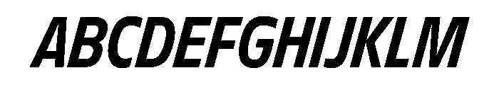 FLScienceSans NarrowBoldItalic Font UPPERCASE