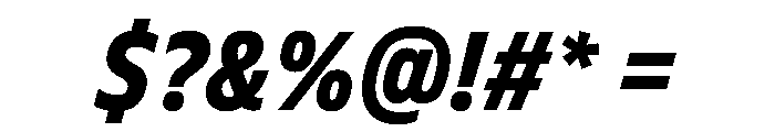 FLScienceSans NarrowDarkItalic Font OTHER CHARS