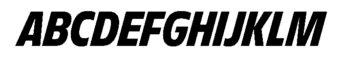 FLScienceSans NarrowDarkItalic Font UPPERCASE