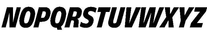 FLScienceSans NarrowDarkItalic Font UPPERCASE