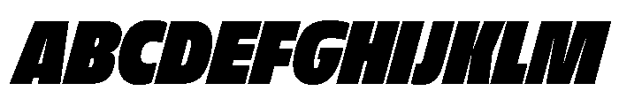FLScienceSans NarrowDenseItalic Font UPPERCASE