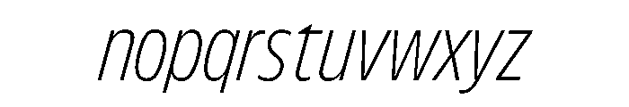 FLScienceSans NarrowFineItalic Font LOWERCASE