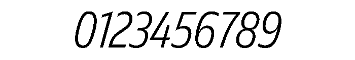 FLScienceSans NarrowLightItalic Font OTHER CHARS