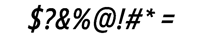 FLScienceSans NarrowMediumItalic Font OTHER CHARS