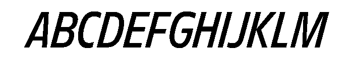 FLScienceSans NarrowMediumItalic Font UPPERCASE