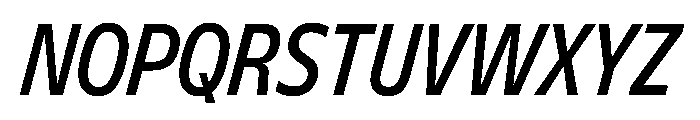 FLScienceSans NarrowMediumItalic Font UPPERCASE