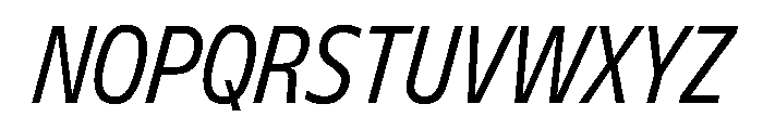 FLScienceSans NarrowRegularItalic Font UPPERCASE