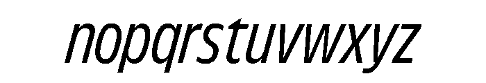 FLScienceSans NarrowRegularItalic Font LOWERCASE
