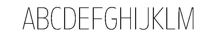 FLScienceSans NarrowThin Font UPPERCASE