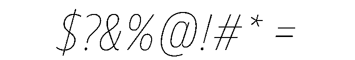 FLScienceSans NarrowThinItalic Font OTHER CHARS