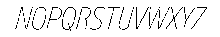 FLScienceSans NarrowThinItalic Font UPPERCASE