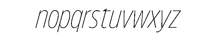 FLScienceSans NarrowThinItalic Font LOWERCASE