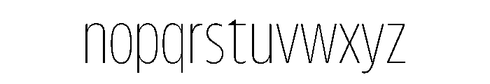 FLScienceSans NarrowThin Font LOWERCASE