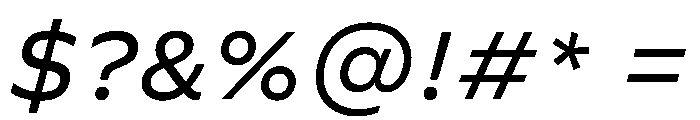 FLScienceSans RegularItalic Font OTHER CHARS