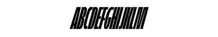 FLScienceSans SqueezedBlackItalic Font UPPERCASE