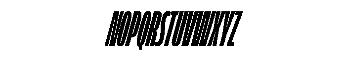 FLScienceSans SqueezedBlackItalic Font UPPERCASE