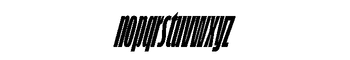 FLScienceSans SqueezedBlackItalic Font LOWERCASE