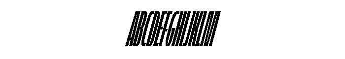 FLScienceSans SqueezedBoldItalic Font UPPERCASE