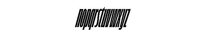 FLScienceSans SqueezedBoldItalic Font LOWERCASE