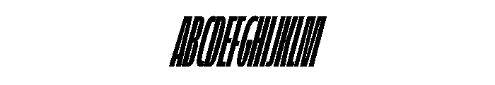 FLScienceSans SqueezedDarkItalic Font UPPERCASE