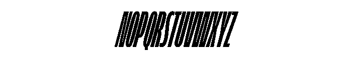 FLScienceSans SqueezedDarkItalic Font UPPERCASE