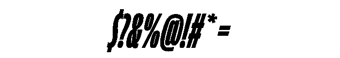FLScienceSans SqueezedDenseItalic Font OTHER CHARS
