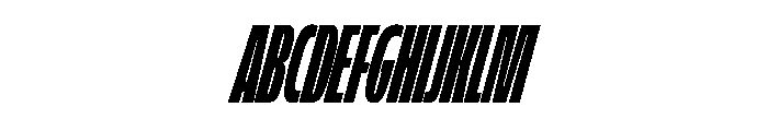 FLScienceSans SqueezedDenseItalic Font UPPERCASE
