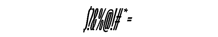 FLScienceSans SqueezedMediumItalic Font OTHER CHARS