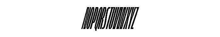 FLScienceSans SqueezedMediumItalic Font UPPERCASE