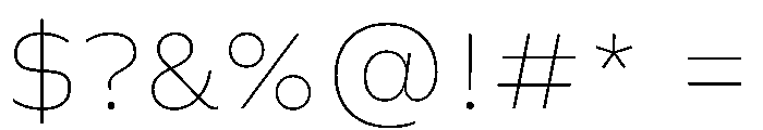FLScienceSans Thin Font OTHER CHARS