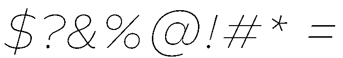 FLScienceSans ThinItalic Font OTHER CHARS