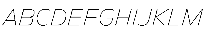 FLScienceSans ThinItalic Font UPPERCASE