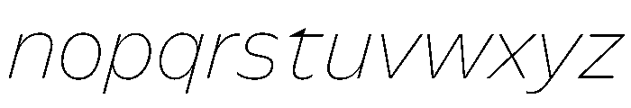 FLScienceSans ThinItalic Font LOWERCASE