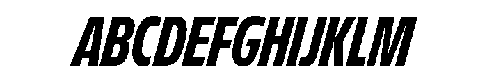 FLScienceSans TightDarkItalic Font UPPERCASE