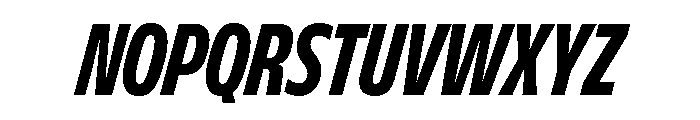 FLScienceSans TightDarkItalic Font UPPERCASE