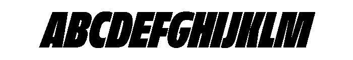 FLScienceSans TightDenseItalic Font UPPERCASE