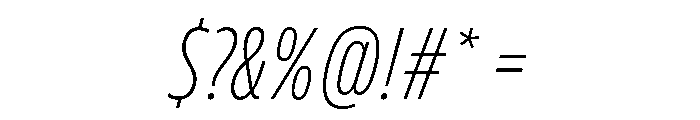 FLScienceSans TightFineItalic Font OTHER CHARS