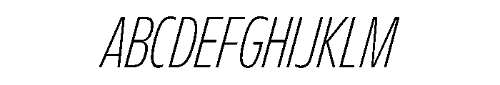 FLScienceSans TightFineItalic Font UPPERCASE